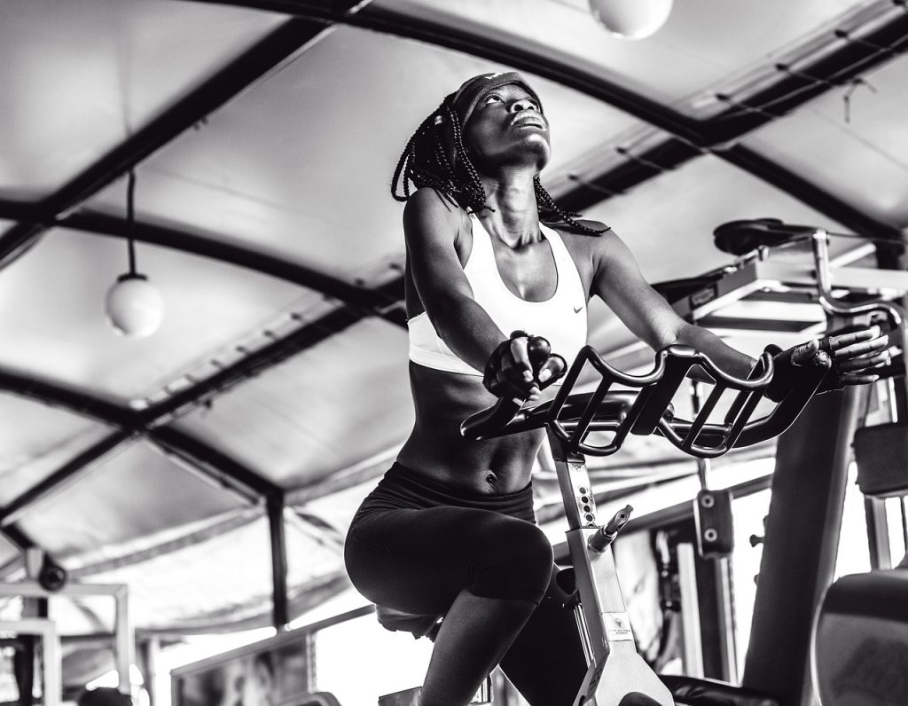 cycling woman gym